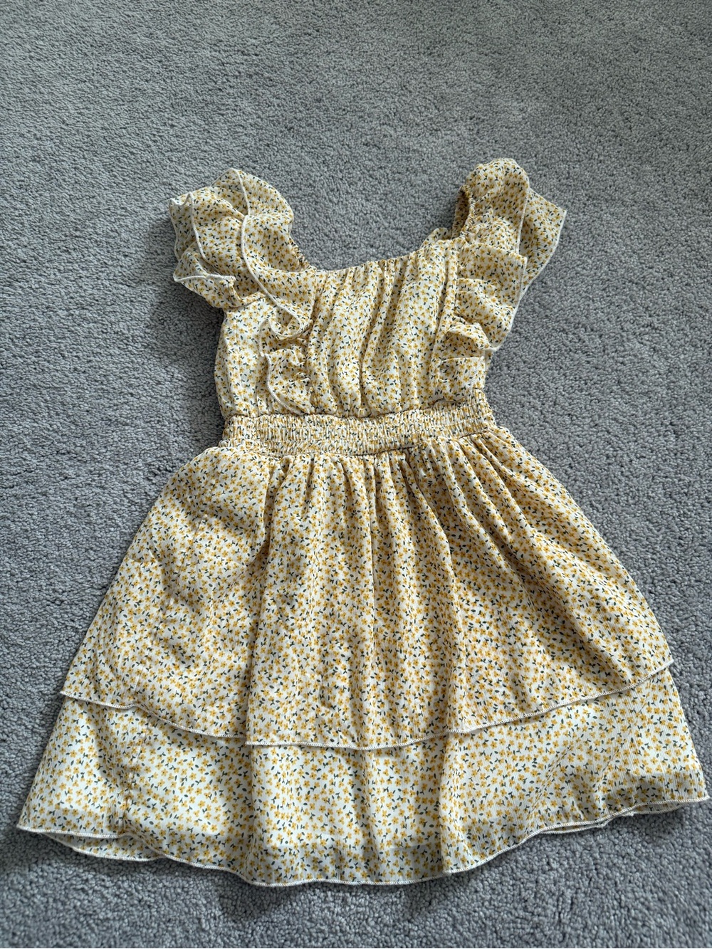 Cat & Jack Yellow Floral Ruffle Sundress